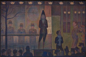Cirkusová vedlejší atrakce od Georges Seurat