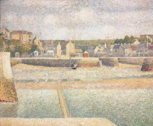 Vnější přístav Porten-Bessin při odlivu od Georges Seurat