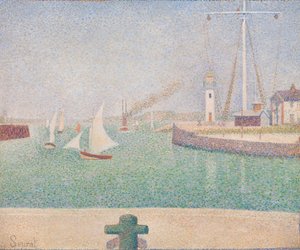 Vjezd do přístavu Honfleur od Georges Seurat