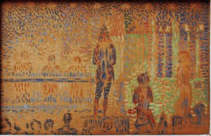 Parade de cirque - Cirkusový průvod od Georges Seurat