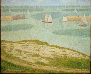 Port-en-Bessin, vstup do vnějšího přístavu od Georges Seurat