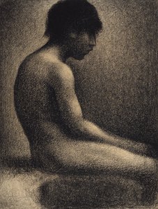 Sedící akt: Studie k filmu "Une Baignade od Georges Seurat