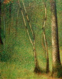 Podrost v Pontaubertu (Wald in Pontaubert) od Georges Seurat