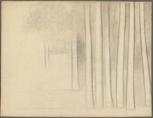 Kmeny stromů (studie pro La Grande Jatte) od Georges Seurat