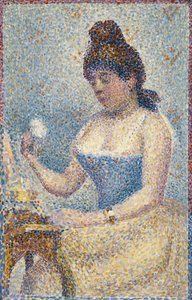 Mladá žena se pudruje od Georges Seurat