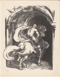 Rider vjíždí do brány od Georges d
