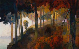 Arkádská krajina (olej na plátně) od Georges de Feure
