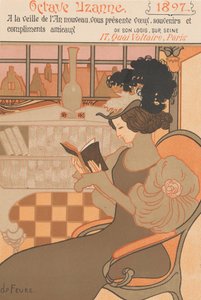 Novoroční přání pro rok 1897 od Octave Uzanne, 1896 od Georges de Feure