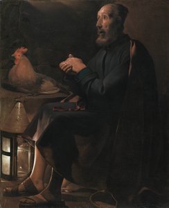 Francouzsky: Les larmes de Saint-Pierre Saint Peter Repentant od Georges de La Tour