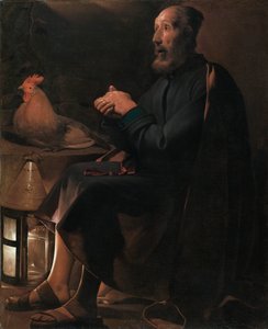 Svatý Petr Kající od Georges de La Tour