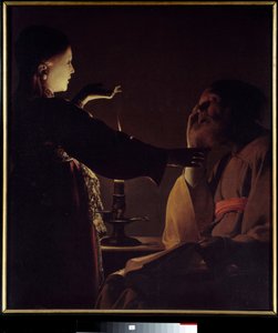 Zjevení anděla svatému Josefovi (také známý jako Sen svatého Josefa). Obraz od Georgese de La Tour (1593-1652)