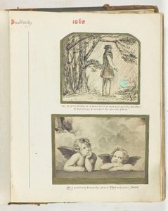 Bez názvu [muž v dešti a dva cherubové], 1868.