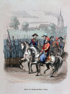„Vojenský přehled s Ibrahimem Pachou, Champ de Mars, Paříž“, c1846 1847 od Gerard Corbiau