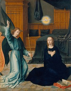 The Annunciation, c.1509 (kombinovaná média na dubu) od Gerard David