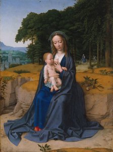 Zbytek na útěku do Egypta, cca 1512–15 (olej na dřevě) od Gerard David