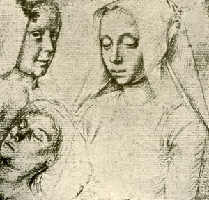 Tři ženské hlavy, konec 15.-začátek 16. století, 1908. od Gerard David
