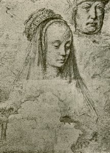 Mladá žena s čelenkou, 1497-1498, 1908. od Gerard David