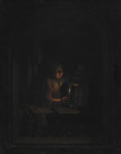 Dívka se svíčkou od Gerrit Dou