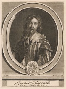 Jacques Blanchard, z knihy Les hommes illustres ..., sv. II, od Charlese Perraulta od Gérard Edelinck