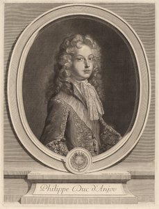 Filip, vévoda z Anjou od Gerard Edelinck after François de Troy