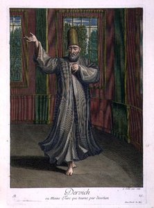 Dervish neboli turecký mnich vířící v oddanosti