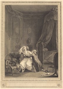 Pozdní pokání od Gerard Rene Le Vilain after Nicolas Lavreince