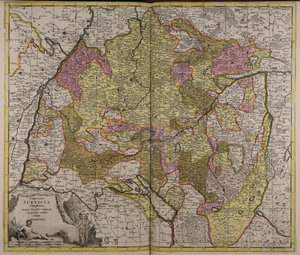 Circulus Suevicus complectens omnes status subdivisos ex quibus constat od Gerard Valck