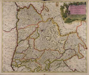 Delphinatus praefectura quae Gallis audit government of Daufhiné bipartitus in superiorem et inferiorem od Gerard Valck
