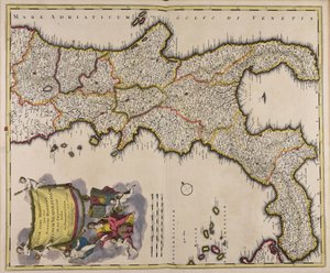Italiae pars meridionalis quae nunc sceptri Hispanici regnum Neapolitanum in XII provincias divisum od Gerard Valck