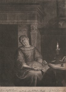 Sedící spící švadlena od Gerard Valk