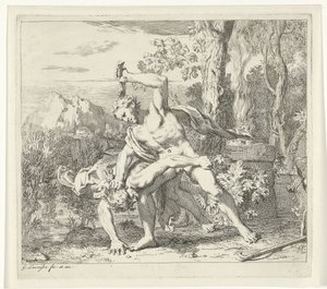 Kain zabije Ábela Scény z Genesis od Gerard de Lairesse