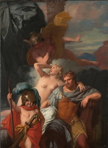 Merkur nařizuje Calypso propustit Odyssea od Gerard de Lairesse