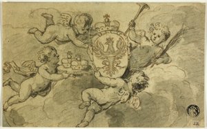 Putti a erb od Gerard de Lairesse