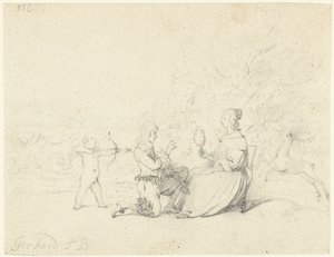 Gentleman klečí před dámou od Gerard ter Borch (II)