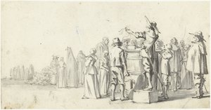 Hlasatel na náměstí od Gerard ter Borch (II)
