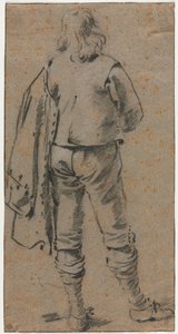 Muž stojící při pohledu zezadu od Gerard ter Borch