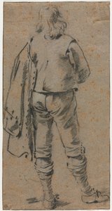 Muž stojící při pohledu zezadu, c. 1630. od Gerard ter Borch
