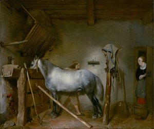 Kůň ve stáji, kolem 1652-54
