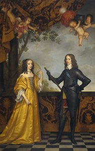 Dvojportrét Viléma II. (1626-1650), prince Oranžského, a jeho manželky Marie Stuartovny (1631-1660).