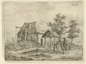 Kavalerista na farmě Koňský dělostřelec a farmář od Gerardus Emaus de Micault