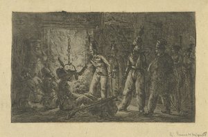 Vojáci u ohně od Gerardus Emaus de Micault