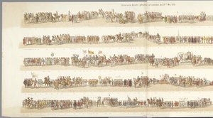 Historická přehlídka v Rotterdamu Historický průvod, který se konal v Rotterdamu 21. května 1874 (název na předmětu)