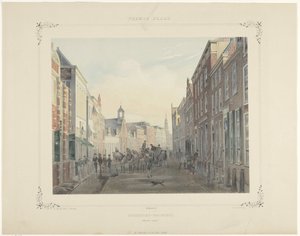 Studentská společnost na Breedestraat v Leidenu od Gerardus Johannes Bos