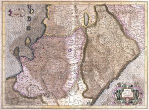 Abruzzo a Kampánie, Itálie (rytina od Gerardus Mercator