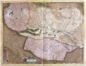 Alsasko, severní Francie (rytina od Gerardus Mercator