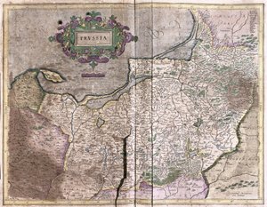 Starožitná mapa Polska - dnešní Litva (rytina