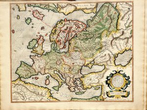 Atlas neboli kosmografické meditace o světě a fugura Evropa: Livonia, Rusko od Gerardus Mercator