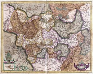 Braunschweig a Magdeburg, Německo (rytina od Gerardus Mercator