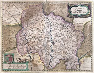 Cahors, Francie (rytina od Gerardus Mercator