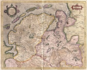 Emden a Oldenburg, Německo (rytina od Gerardus Mercator